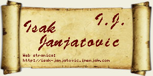 Isak Janjatović vizit kartica